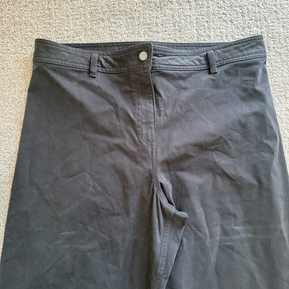 Banana Republic Black High Rise Wide Leg Lightweight Stretch Cotton Pants 16 - Picture 3 of 12